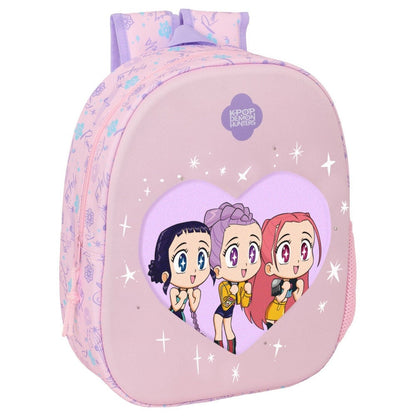 Mochila 3D LED Chibi Kpop Demon Hunters 33cm SAFTA