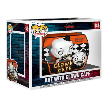 Figura POP Rides Super Deluxe Terrifier 2 Art with Clown Cafe FUNKO