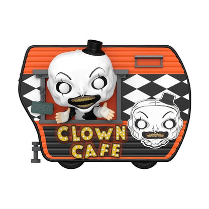 Figura POP Rides Super Deluxe Terrifier 2 Art with Clown Cafe FUNKO