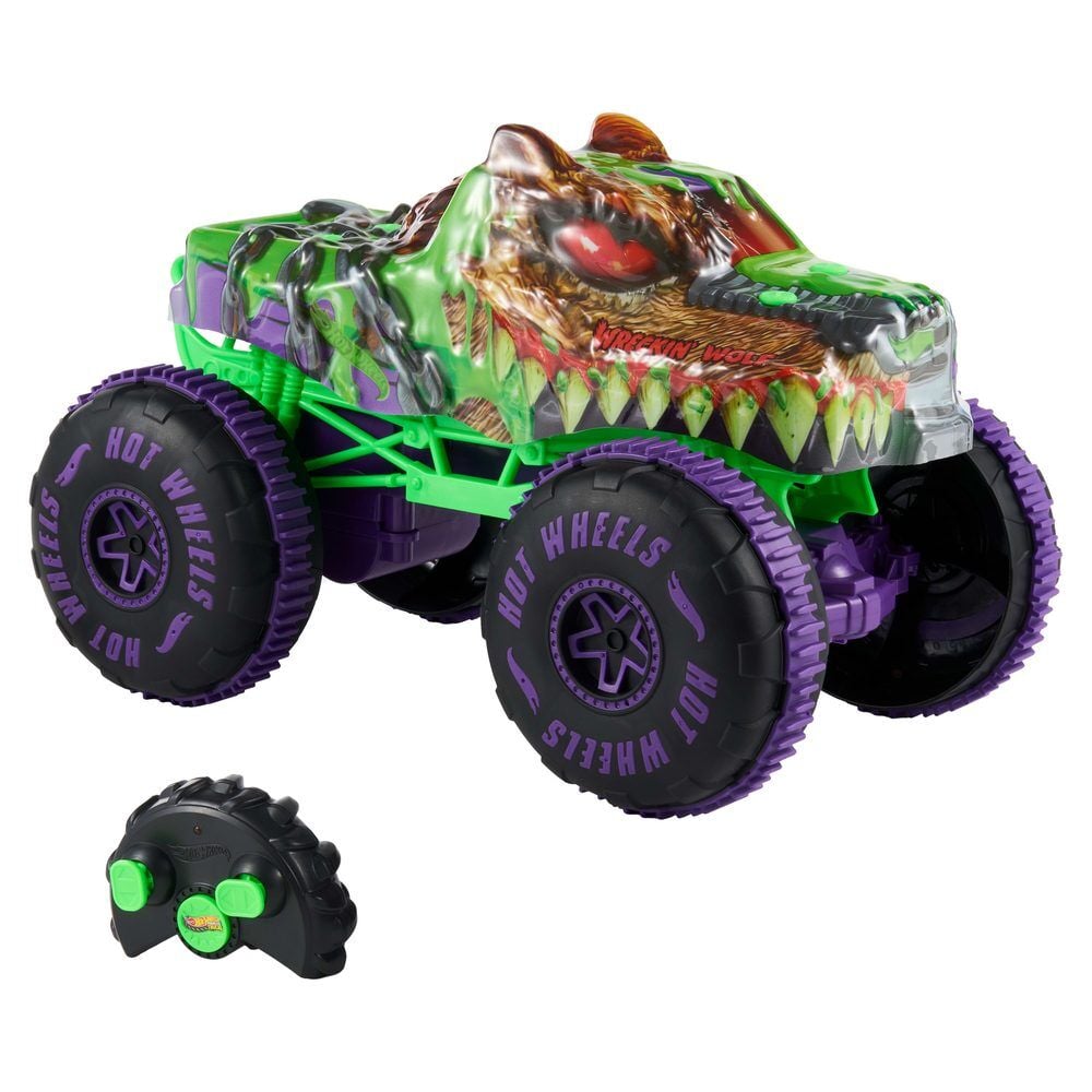 Coche radio control Wreckin Wolf Hot Wheels MATTEL