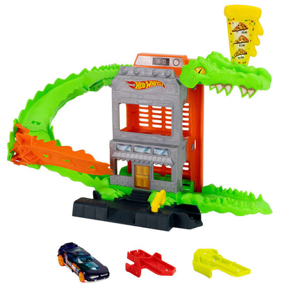Pista coches Ataque de Cocodrilo Hot Wheels City MATTEL