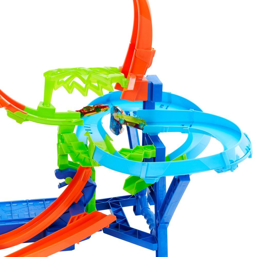 Pista coches Choque Aereo Hot Wheels Stunt Traks MATTEL