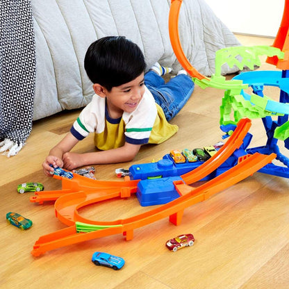 Pista coches Choque Aereo Hot Wheels Stunt Traks MATTEL
