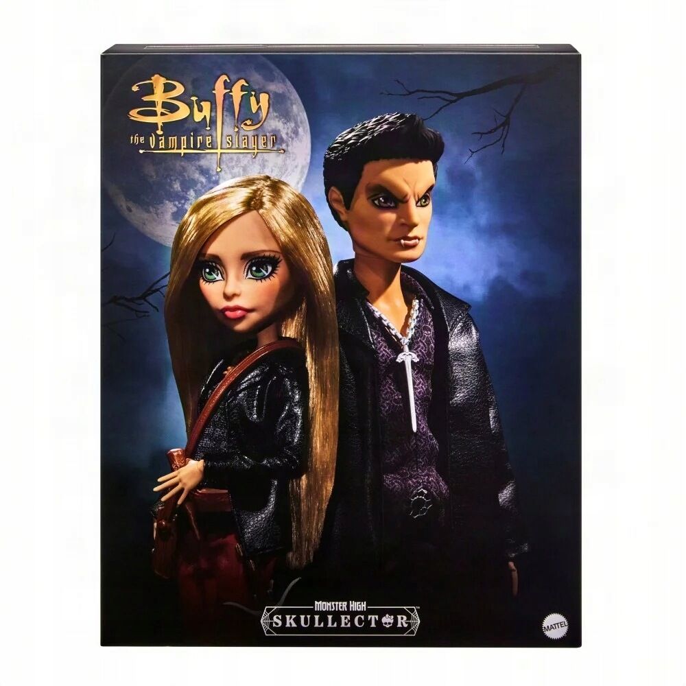 Set 2 muñecos Buffy & Angel Buffy Cazavampiros Monster High Skullector MATTEL