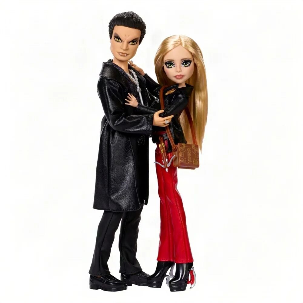 Set 2 muñecos Buffy & Angel Buffy Cazavampiros Monster High Skullector MATTEL