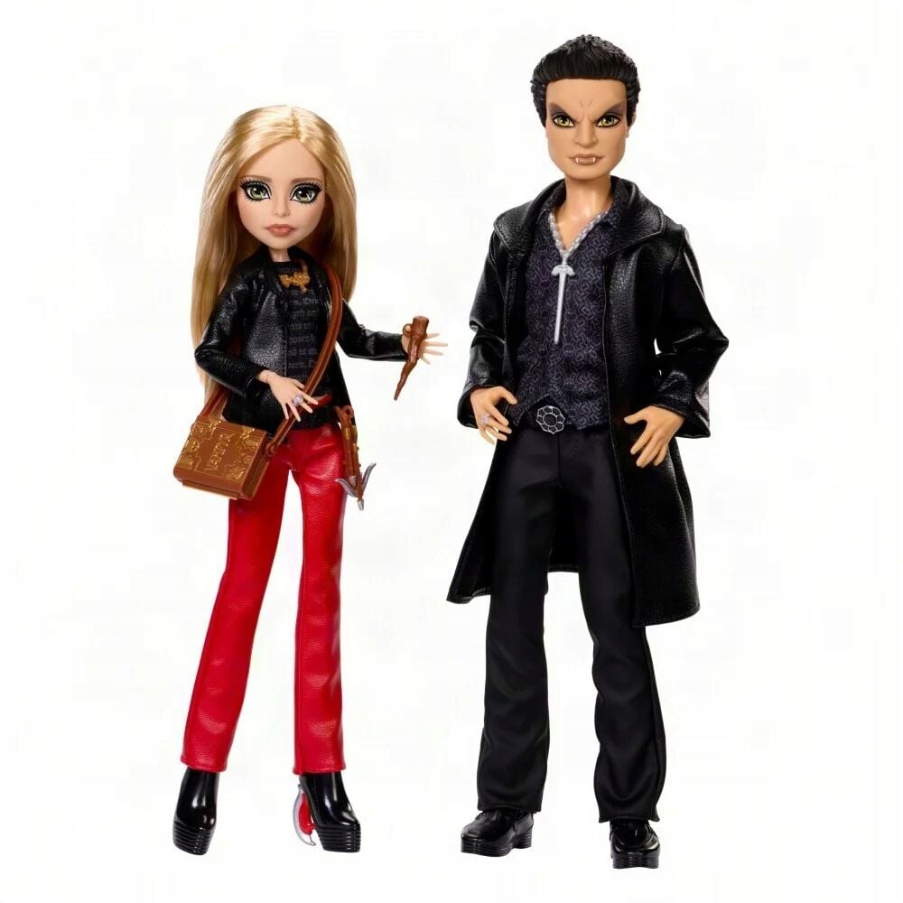 Set 2 muñecos Buffy & Angel Buffy Cazavampiros Monster High Skullector MATTEL
