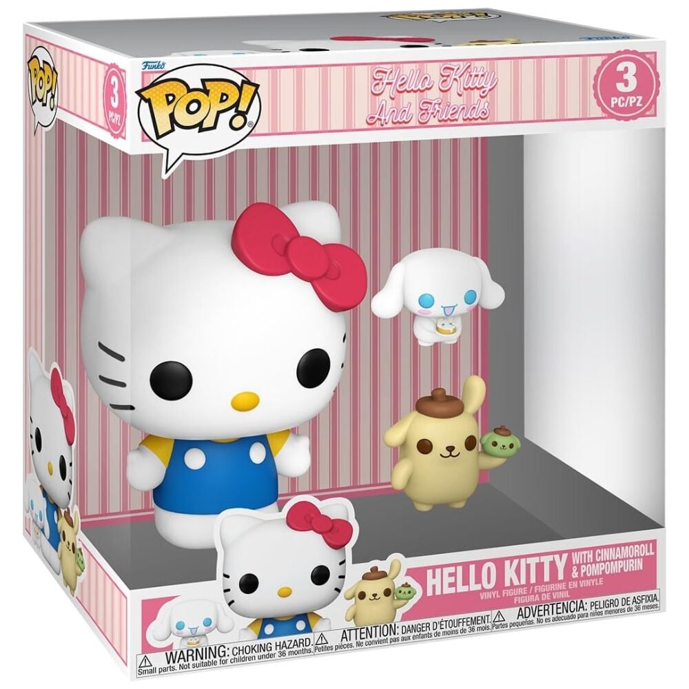 Figura POP Jumbo Hello Kitty and Friends - Hello Kitty with Cinnamoroll & Pompompurin FUNKO