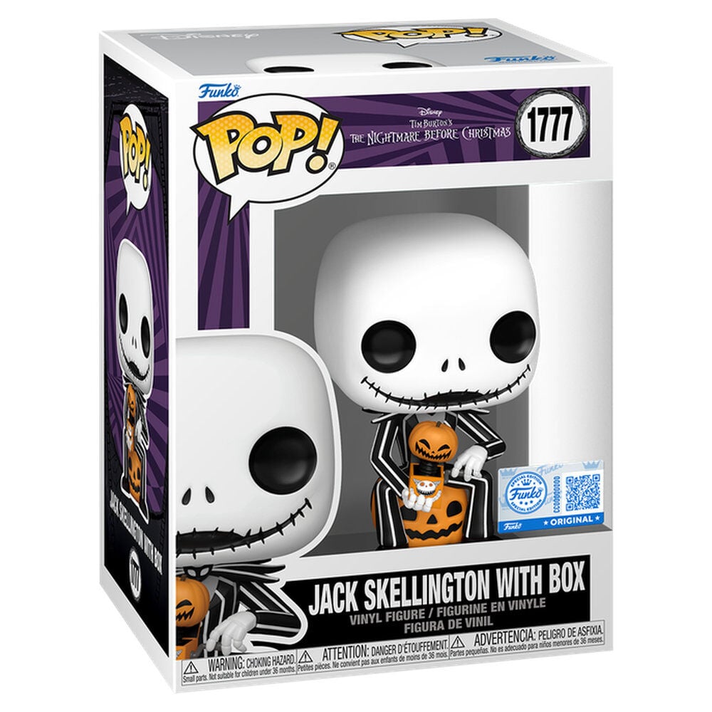 Figura POP Disney Pesadilla Antes de Navidad Jack Skellington with Box Exclusive FUNKO