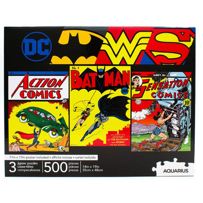 Set 3 Puzzles DC Comics 500pzs AQUARIUS