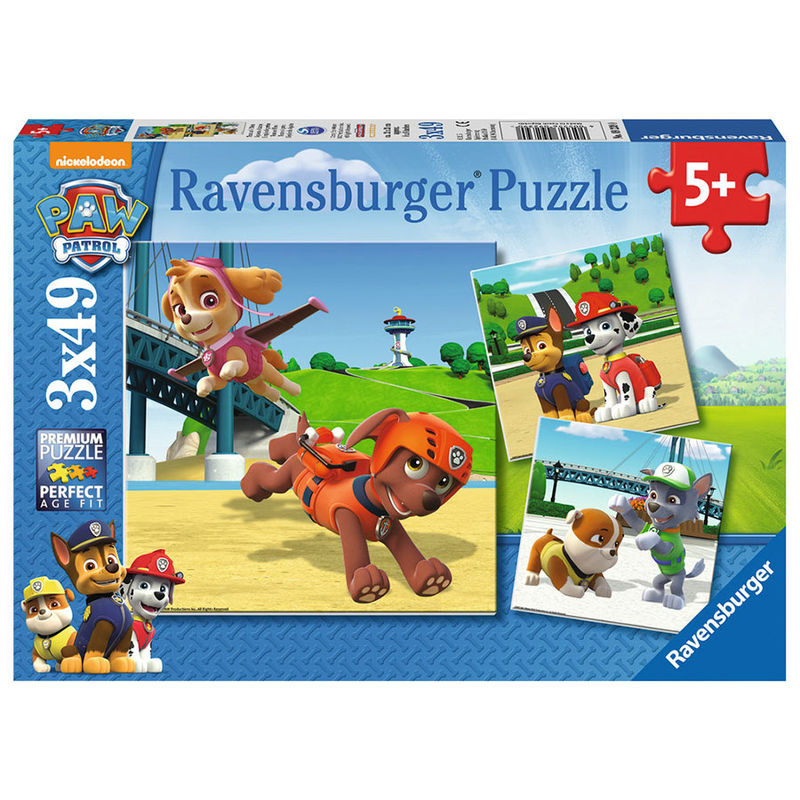 Puzzles Patrulla Canina Paw Patrol 3x49pz RAVENSBURGER