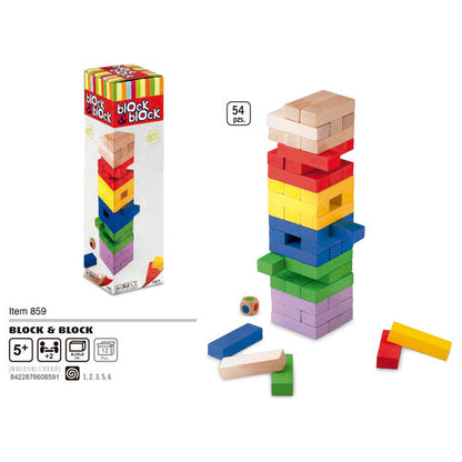 Juego Block & Block colores 54pz CAYRO