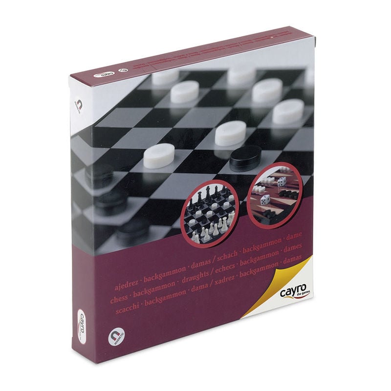 Ajedrez Damas Backgammon Magnetico cuadrado CAYRO