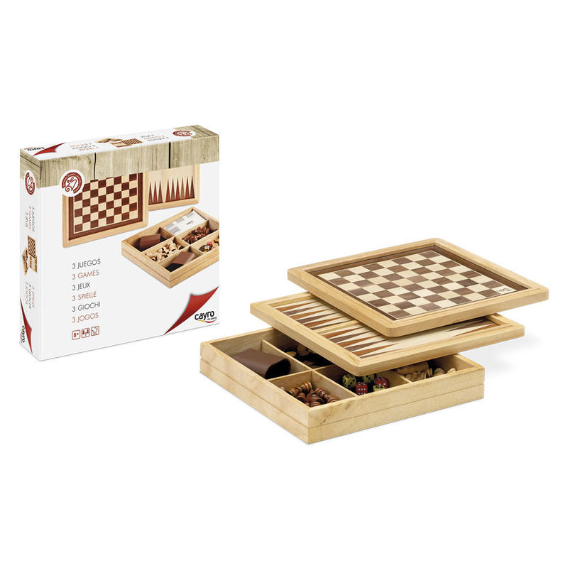 Ajedrez Damas Backgammon Marqueteria CAYRO