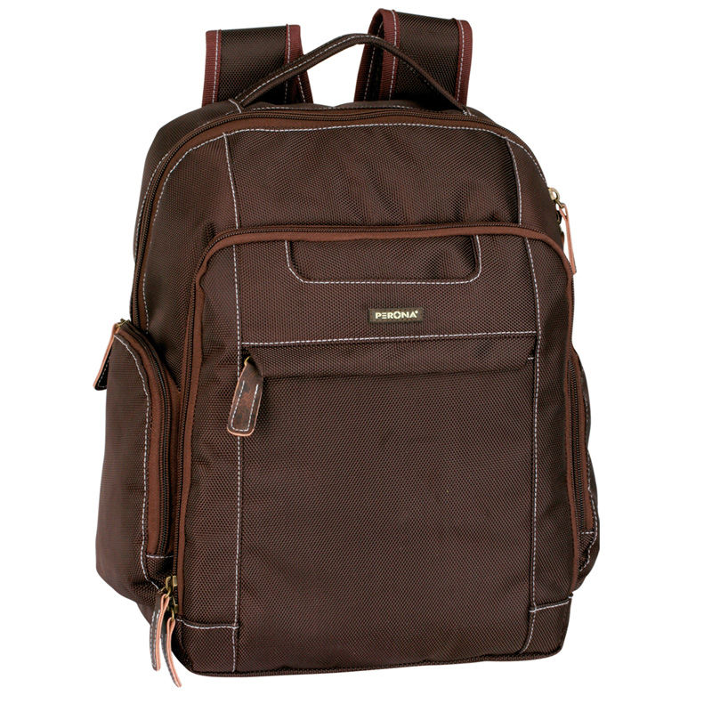 Mochila ordenador Perona Business 36cm marron PERONA