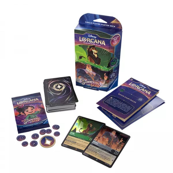 Disney Lorcana: Shimmering Skies - Mazo de inicio Emerald/Steel (Inglés) Frikartes